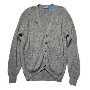 VTG Pendleton 100% Virgin Wool Gray Knit Cardigan Sweater Men’s  XL